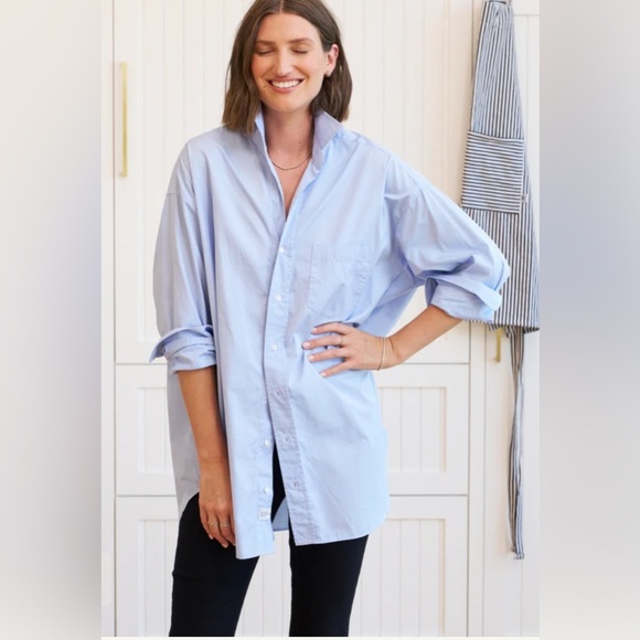 NWOT Frank & Eileen - Mackenzie Button Shirt  Tunic - One Size Black - Picture 4 of 7